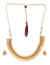 YouBella All Time Combo of Red Green Long Traditional Maharani Coin Jewellery Set and Red Green Coin Necklace Set